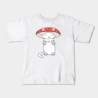 Mushroom cat Kids T-Shirt